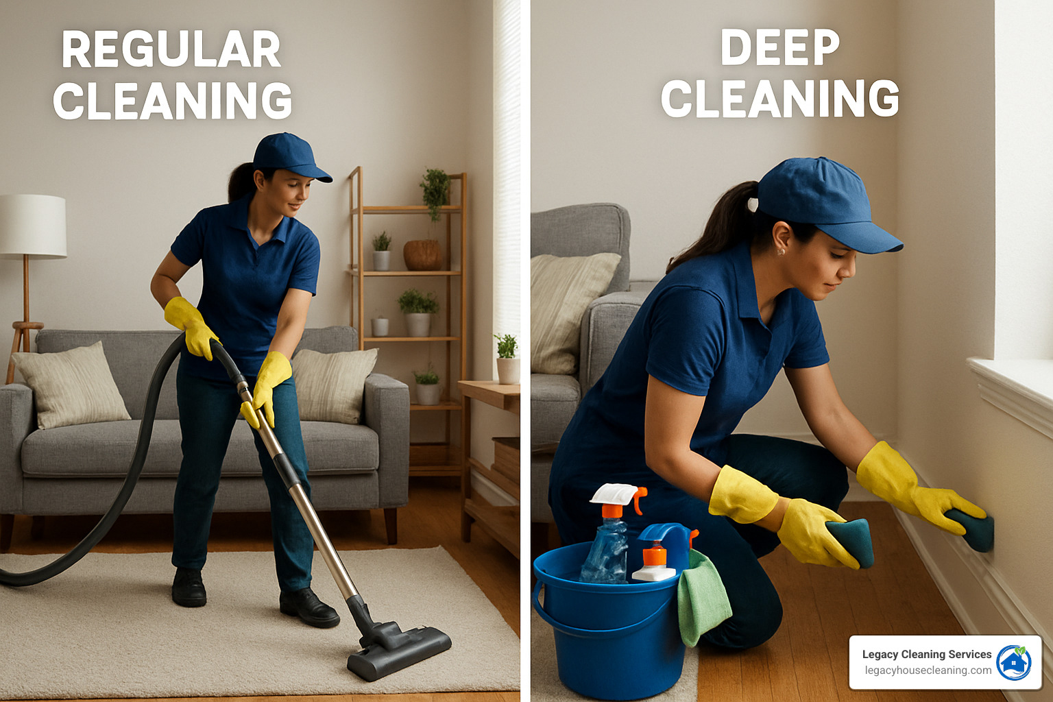 what is the difference between deep cleaning and regular cleaning