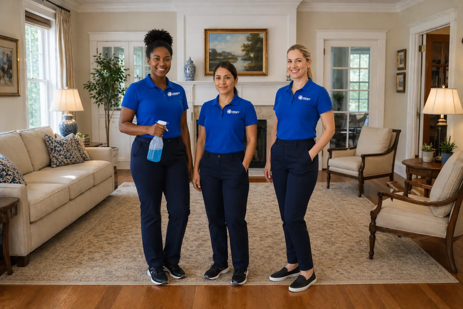 Legacy cleaning crew in living room